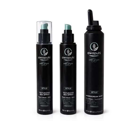Paul Mitchell Other - Awapuhi Wild Ginger Sea Spray 5.1 Fl Oz 2 + HydroCream 6.7 Oz NEW No Cap